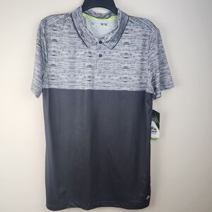 RBX Stay On Course Closed Mesh Gray Polo Men's Medium
